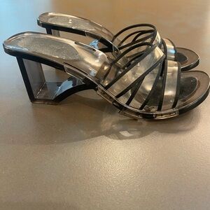 Vintage Onex Strappy Transparent Heels - Sz 6